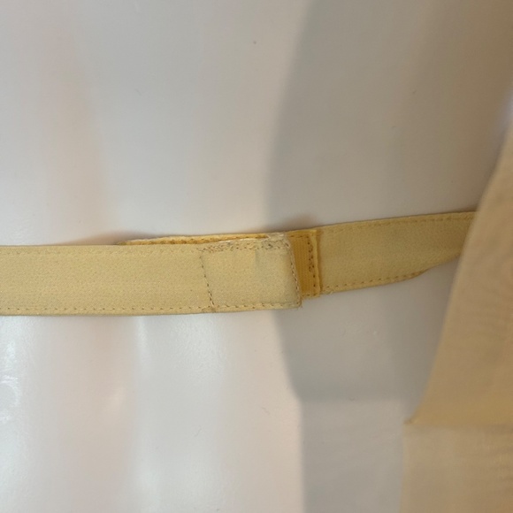 Carmen Marc Valvo Strapless Cocktail Tiered Ruffle Silk Dress Yellow Sz 6 - Picture 13 of 14